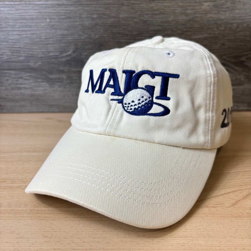 Maigt Hat Cap Strap Back Off White Golf Golfing Adjustable